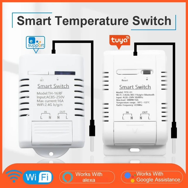 Wifi Temperature Sensor Tuya eWelink Smart Wifi Rf433 Intelligent Thermostat Temperature Switch 16A Works With Alexa Google Home 1