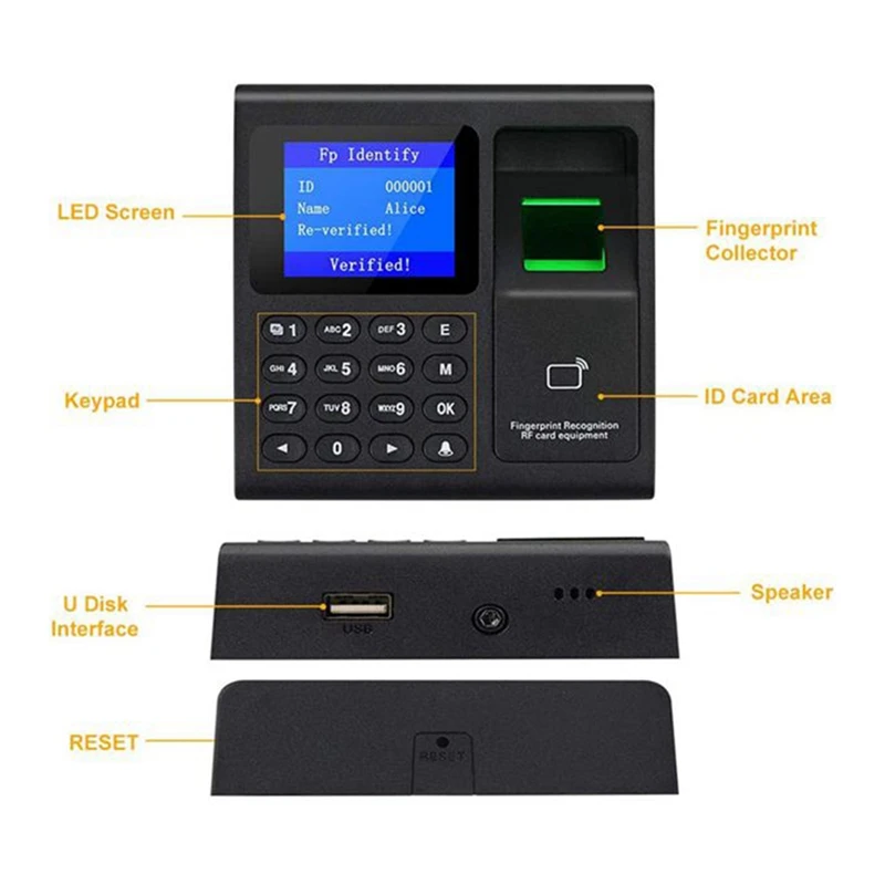 출석 액세스 제어 RFID 키패드 액세스 제어, 전기 시간 시계 녹음기, USB 데이터 키 관리