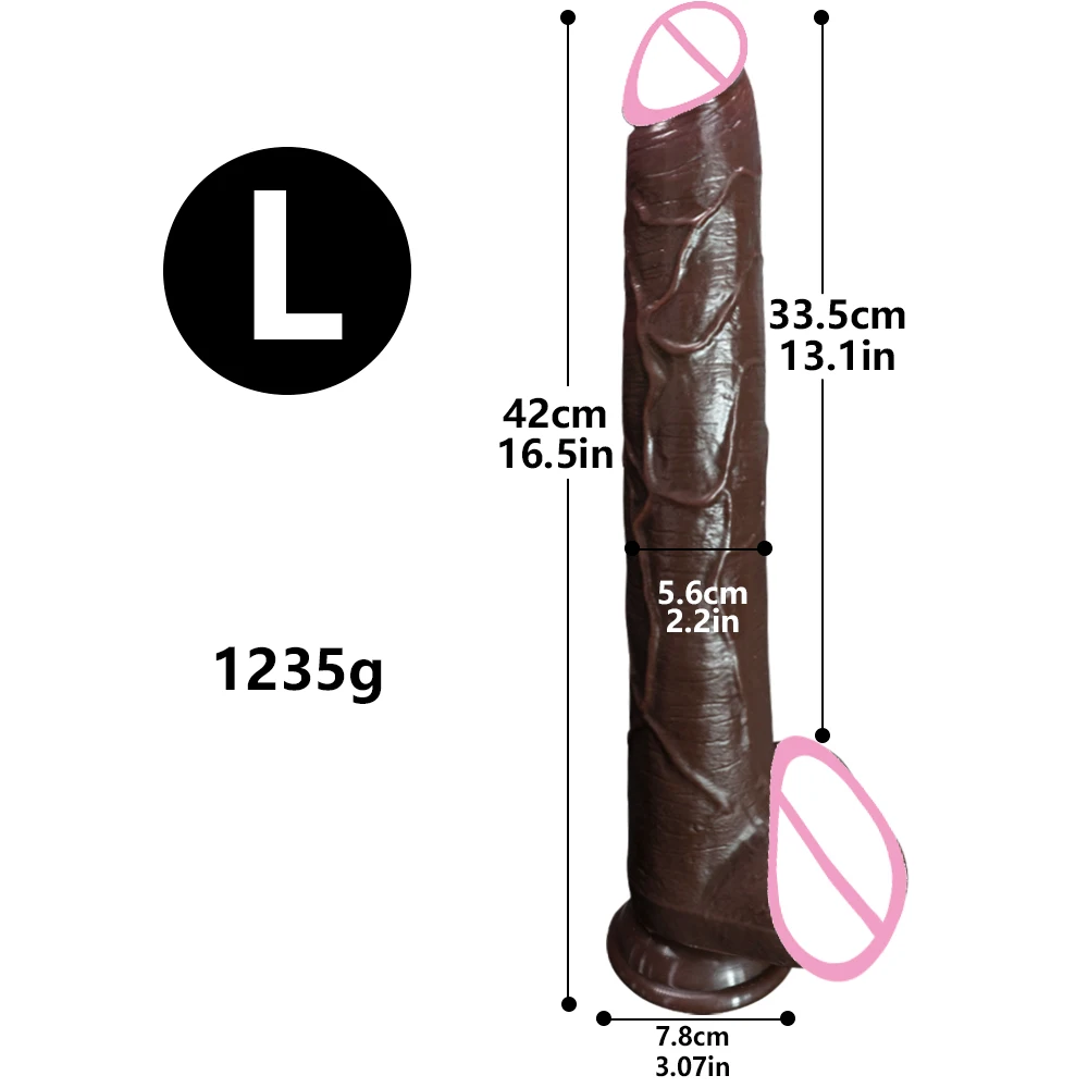 Anal Sex Toys Female Sex Toys Big 16.5 inch Thick Huge G Spot Dildo with Suction Cup for Women and Men