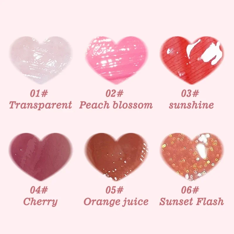 5/6 Pcs Moisturizing Clear Lip Gloss Oil Set Liquid Lipstick Mirror Glaze Waterproof Lasting Lip Plumper Hydrating Lips Balm lip balm lip gloss lip makeup lip glaze lip oil lip plumper