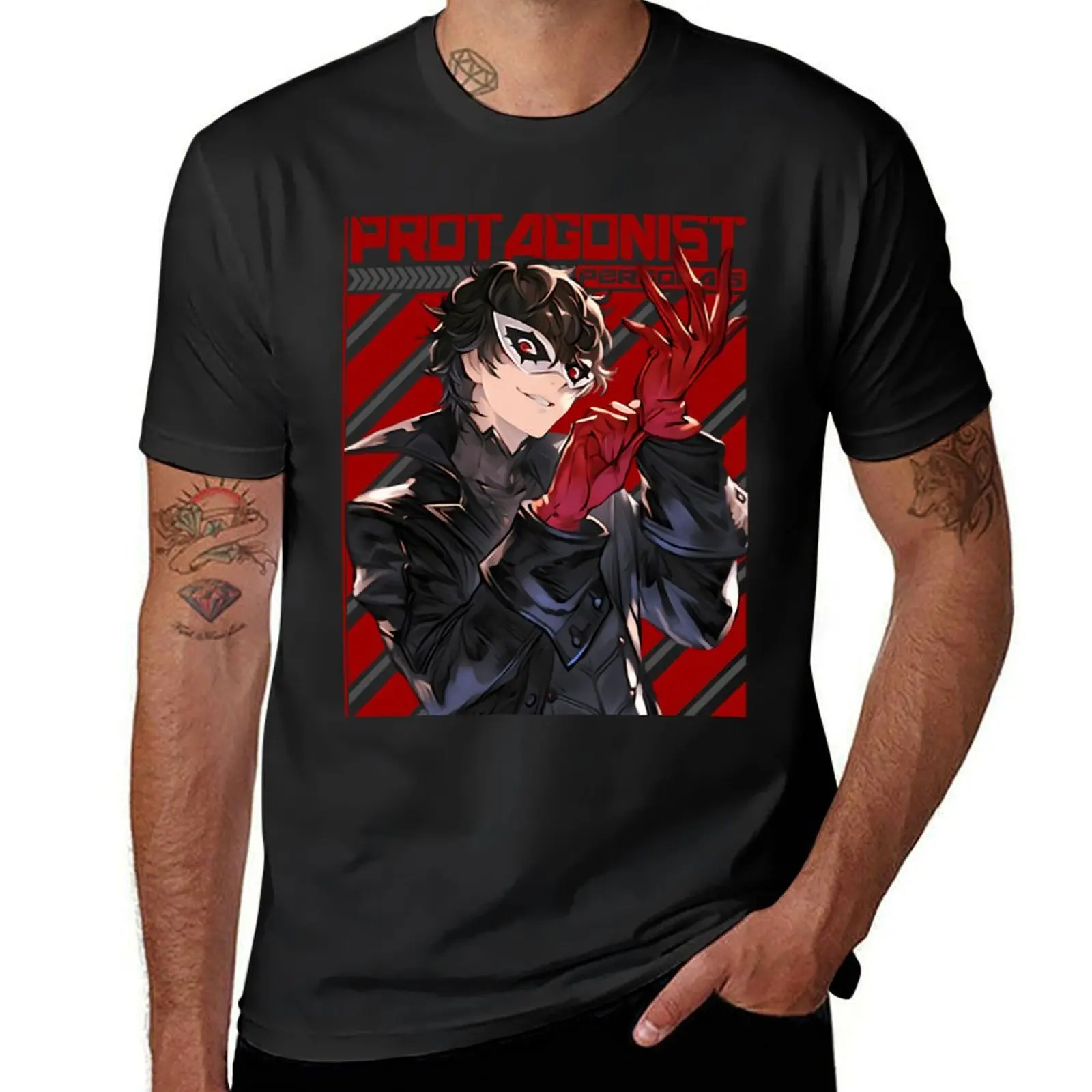 

PERSONA 5 PROTAGONIST FINISHING TOUCH T-Shirt heavyweights tops sweat sweat shirts, men