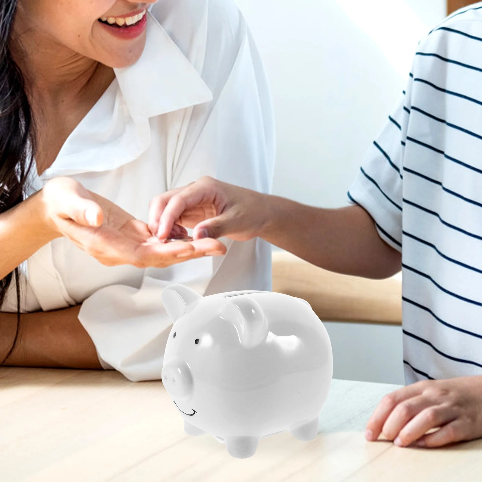 Ceramic Piggy Bank Coin Bank Personalized Money Saving Delicate Nursery Decor Banks to save Box