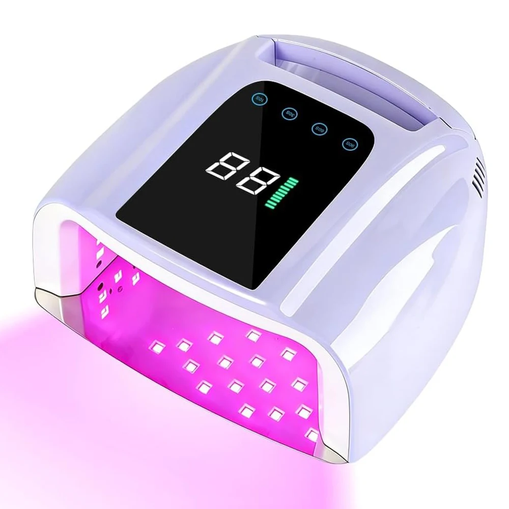 충전식 네일 램프 무선 96W 하이브리드 UV LED 네일 램프 (미러 반사 베..