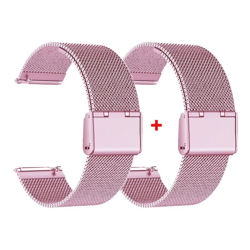 Elegant Milanese Metal Bracelet Strap - 2-Pack (18mm, 20mm, 22mm)