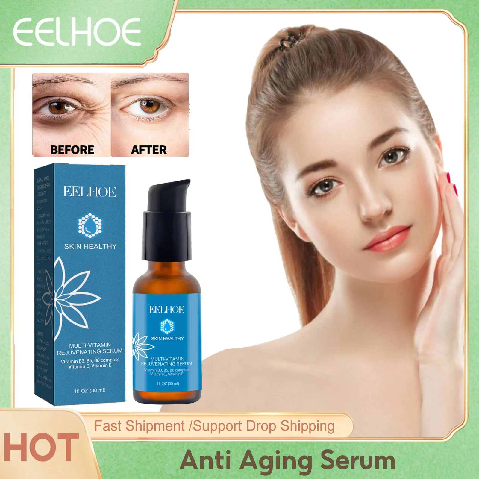 

Anti Aging Serum Hydrating Moisturizing Reduce Face Wrinkle Lift Brighten Skin Tone Fade Fine Line Firming Repair Facial Essence