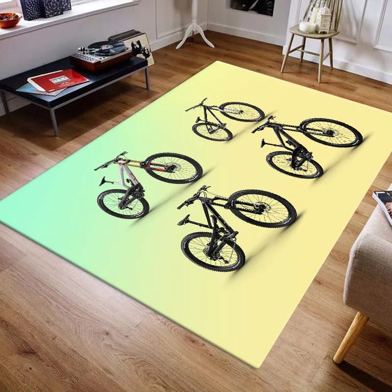 YT Industries Carpets and rugs Mountain Bike printing Living room Bedroom Large area soft Carpet Home Children's room floor Mat