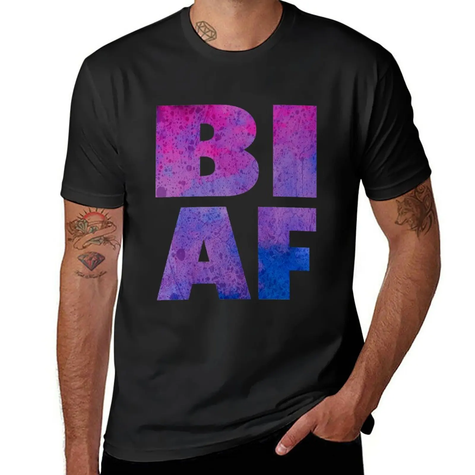 

New Bi AF T-Shirt new edition t shirt aesthetic clothes black t shirts for men