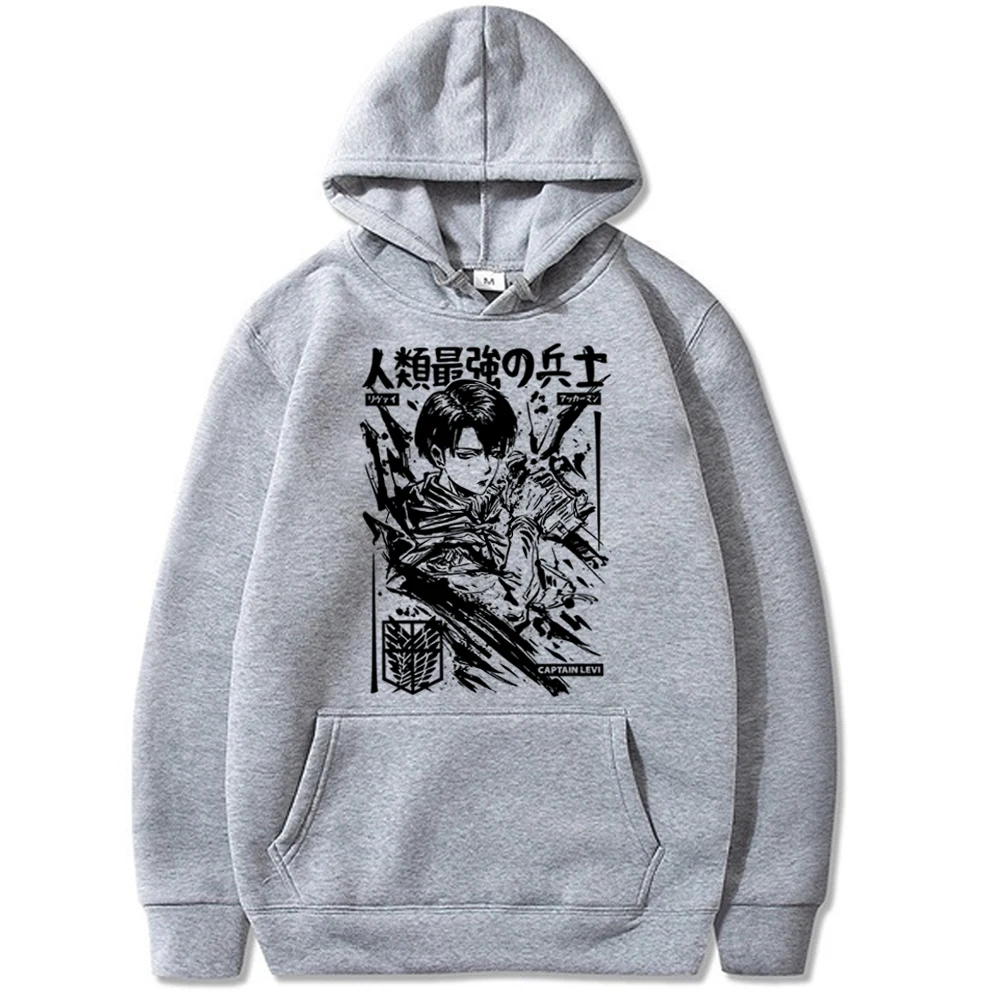 

Unisex Levi Anime Hoodie Attack On Titan Hoodie Anime Lover Sweatshirt Pullover Tops Streetwear