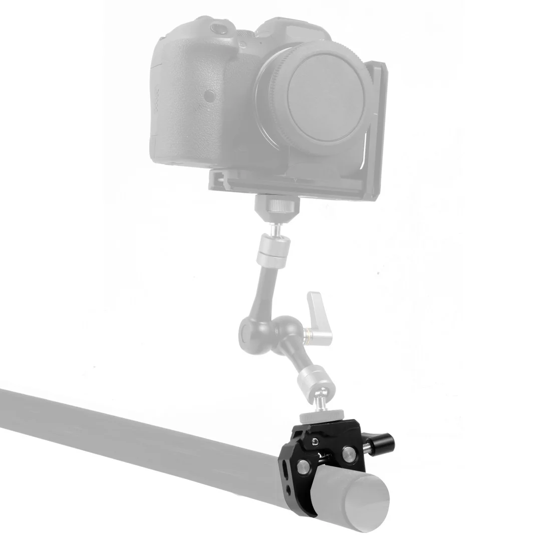Vielseitige bewegliche Reibungsrosette, magischer Arm, 17,8 cm (11 Zoll, verstellbare Krabbenklauenklemme 1/4 3/8 für SLR-Kamerahalterung, Monitorkäfig-Rig – Detail 24