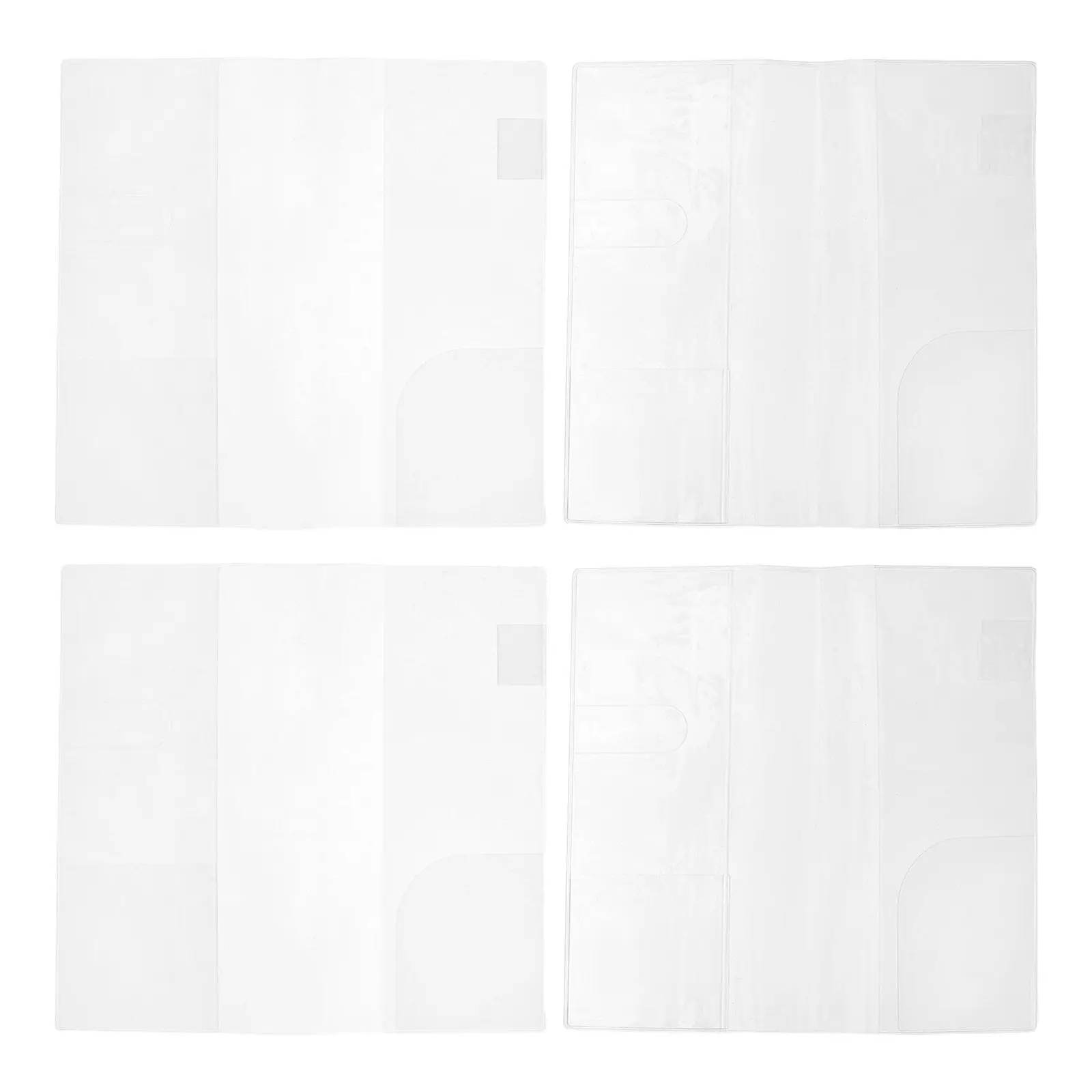 하드커버 노트북용 4Pcs 투명 PVC 책 표지 보호대 8.27x7.76in 방수 유연한 재사용 가능한 투명 슬리브 학교용