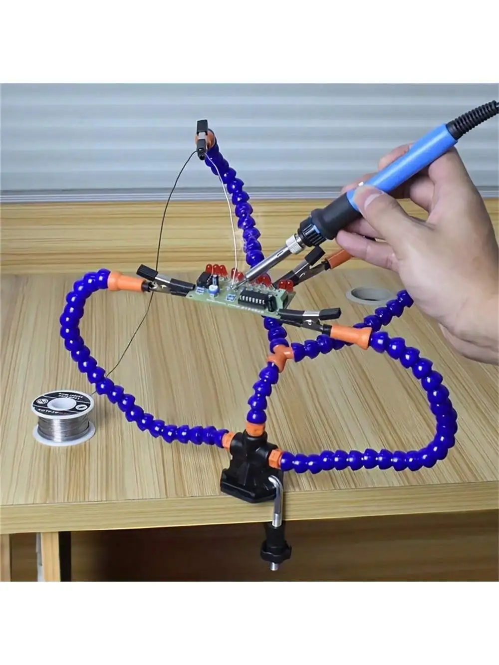 Help Hands Soldering Station Third Hand Plastic Flexible Arm Used for Electronic Repair Welding Jewelry Crafts 4