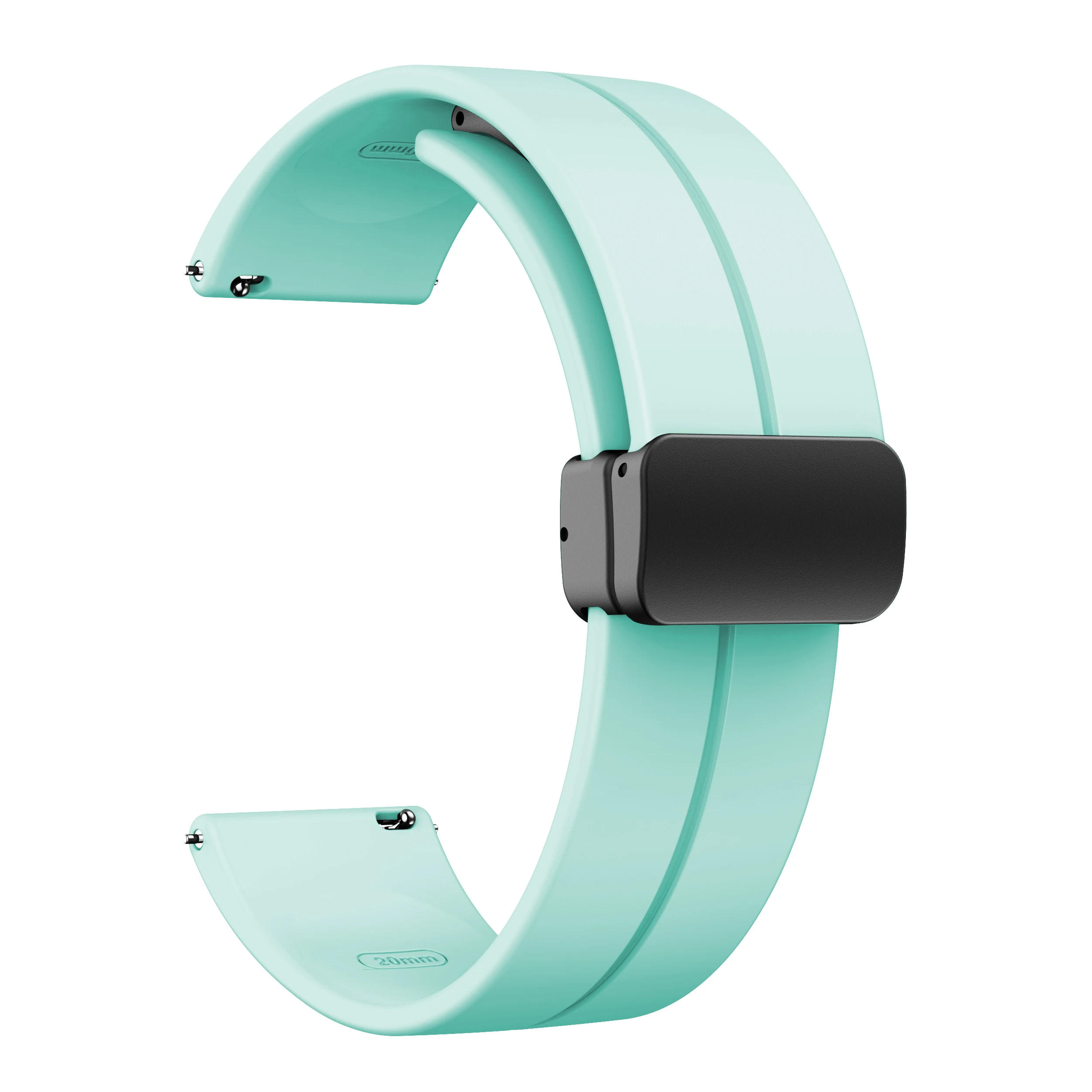 Sport Silicone Magnetic Buckle Strap, 20mm/22mm - Versatile, Comfortable, and Durable Band