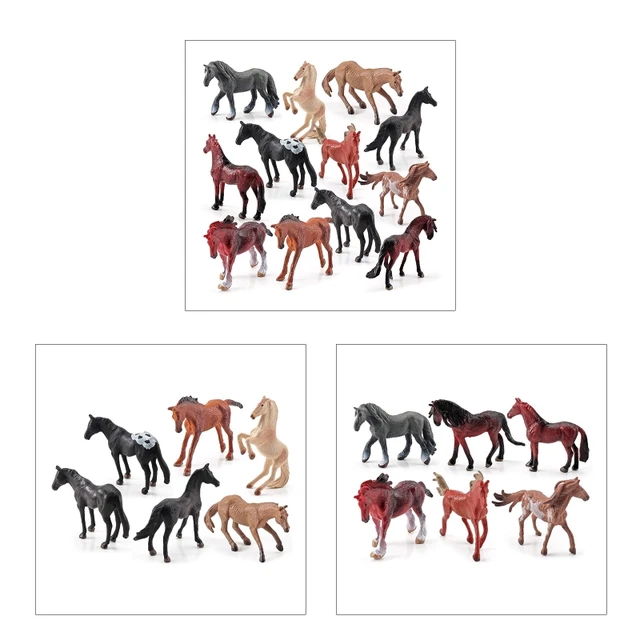 2-3inch Miniature World Famous Horse PVC Model Figure Thoroughbred Mare Interactive Realistic Statue Office Decor 1