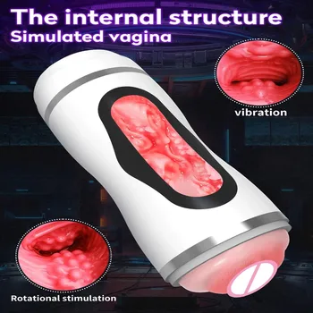 Automatic Sucking Male Masturbator Cup Heating Real Vagina Blowjob Electric Vibrator Pocket Pussy Adult Goods Sex Toys for Men 6