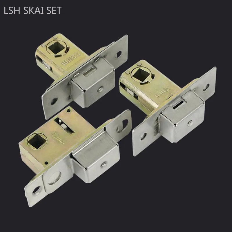 Magnetic Mute Lock Latches Automatic Suction Door Lock Bolts Zinc Alloy Single Tongue Body Interior Door Hardware Fittings