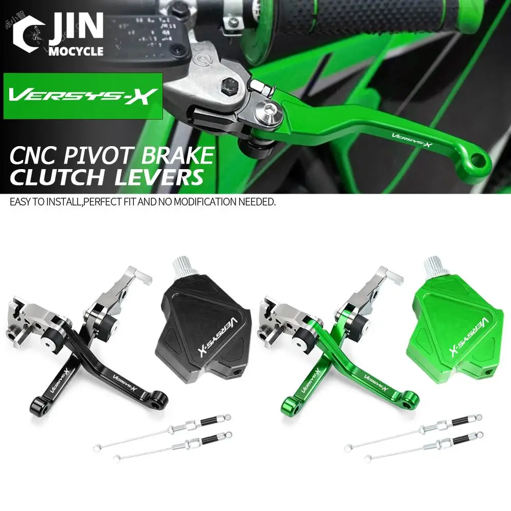 

CNC Brake Clutch Levers Stunt Clutch Easy Pull Cable System For Kawasaki VERSYS-X250 VERSYS-X300 VERSYS-X 250 300 2017 2018 2019