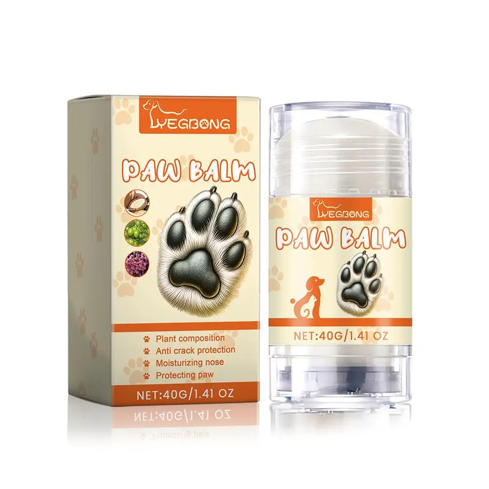 40g Pet Paw Protection Balm Dog Foot Moisturizer Household Pet Paw Balm Cat Foot Care Cream Cleaning Supplies pet paw cream