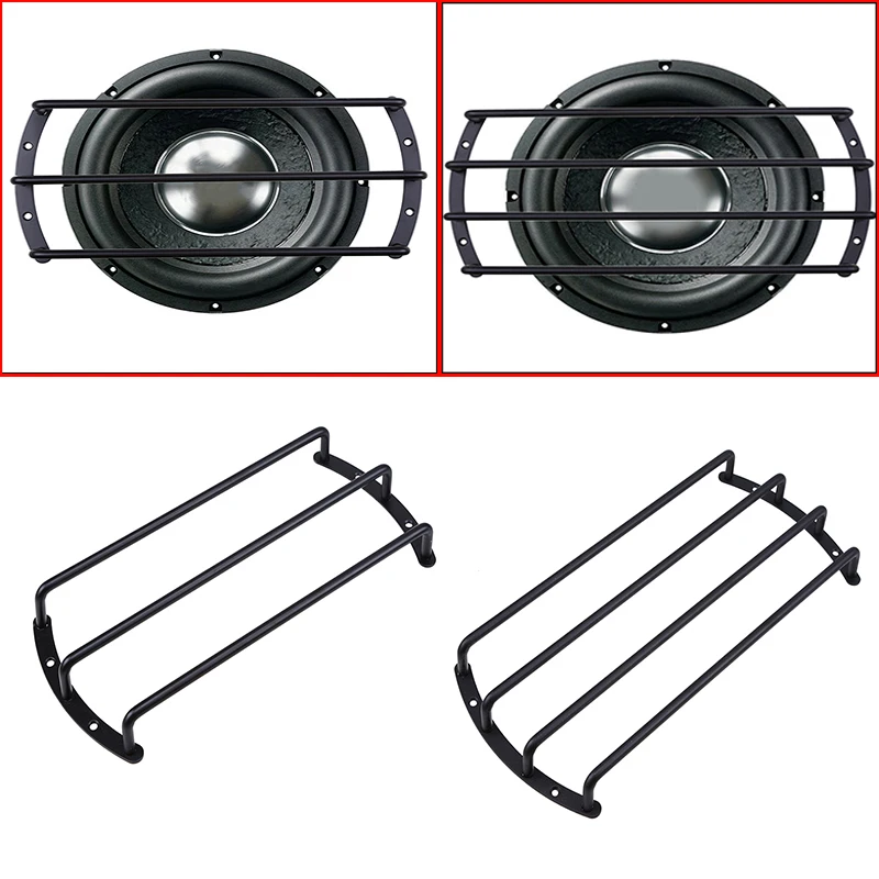 Audio Speaker Grille Cover Car Accessories Audio Speaker Subwoofer Protector Grille Cover Trim Decorative Metal Matte Black Spray-paint Fit For Auto Truck