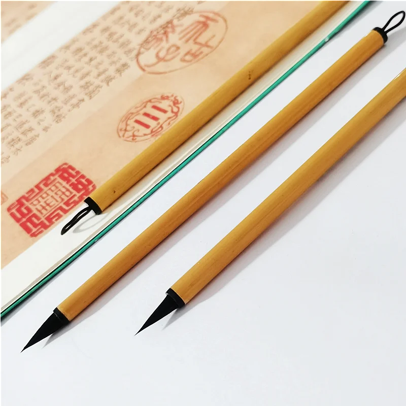 Shou jin ti chinesische Kalligraphie Malerei Pinsel Kaninchen haar kleine regelmäßige Skript Pinsel Lian Stift kursive Skript Set Zeichnung linien – Detail 3