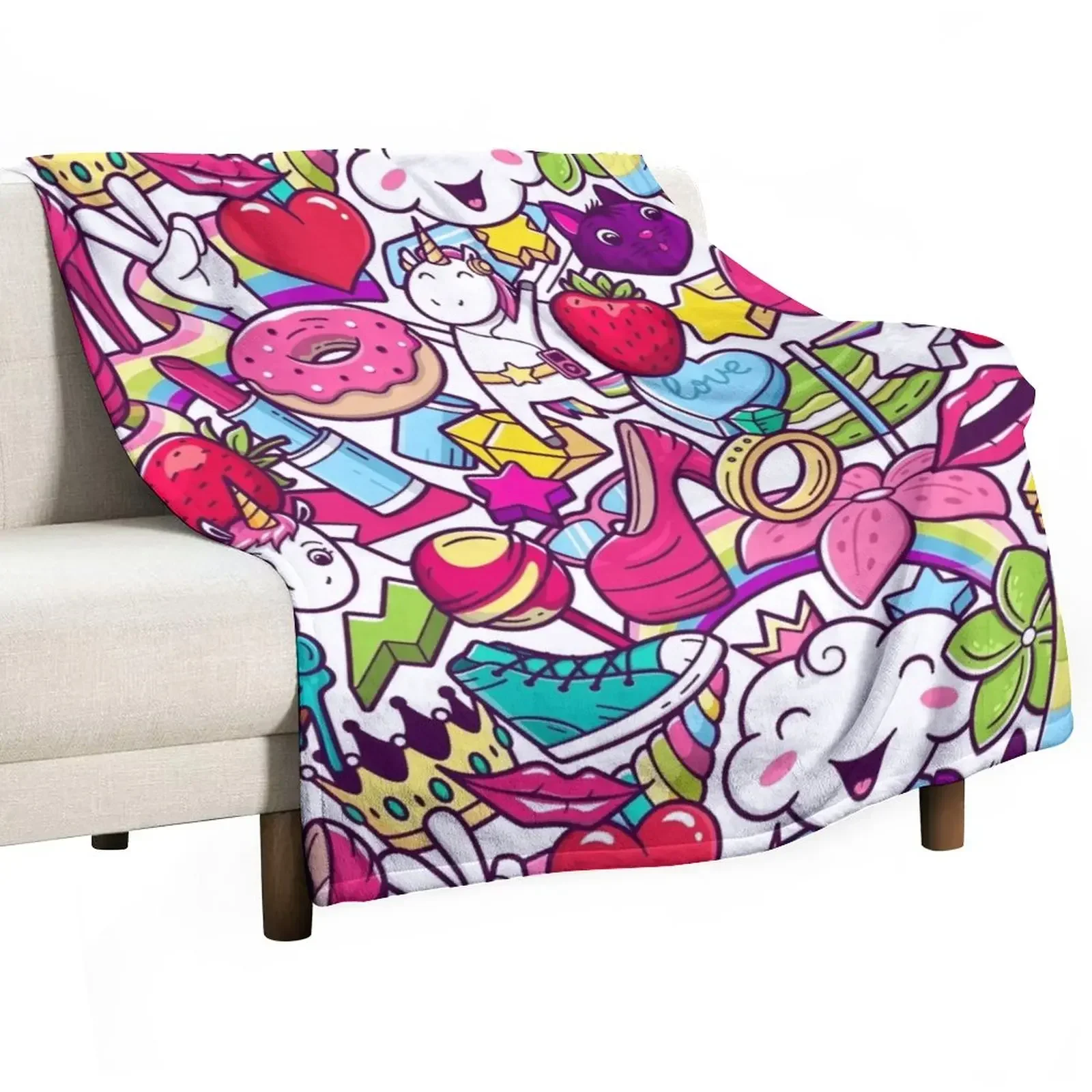

Girl power Throw Blanket Designers Thin Blankets