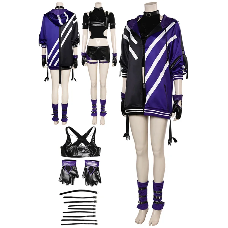 

Game Tekken8 Reina Cosplay Anime Costume Female Roleplay Coat Gloves Full Set Clothes Outfits Girls Halloween Women Suits