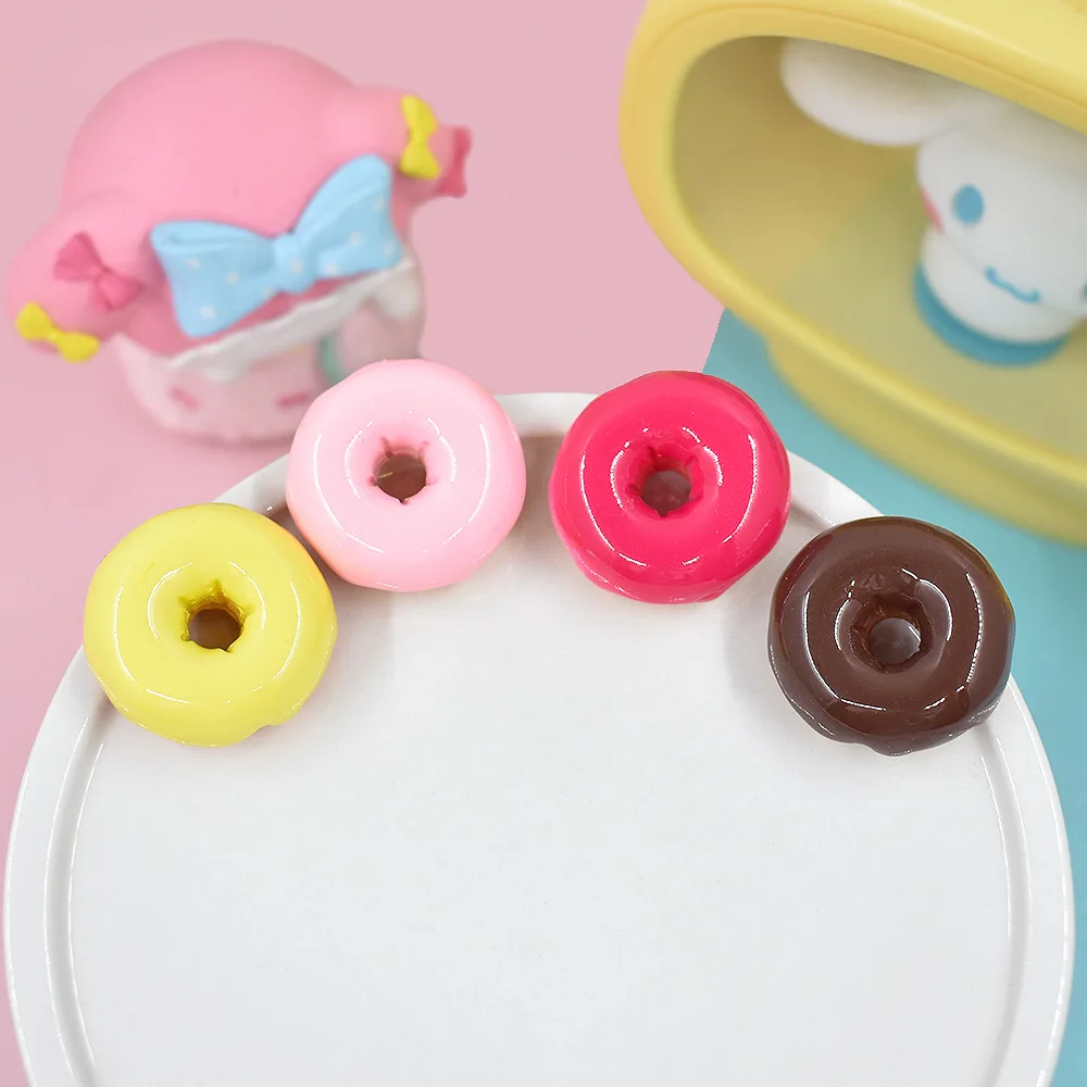 6 stücke Nette Mini Süßigkeiten Harz Donut Puppe Lebensmittel Spielen Puppenhaus Miniatur Kuchen Zubehör Hause Handwerk Dekor Kuchen Kinder Küche spielzeug – Detail 3