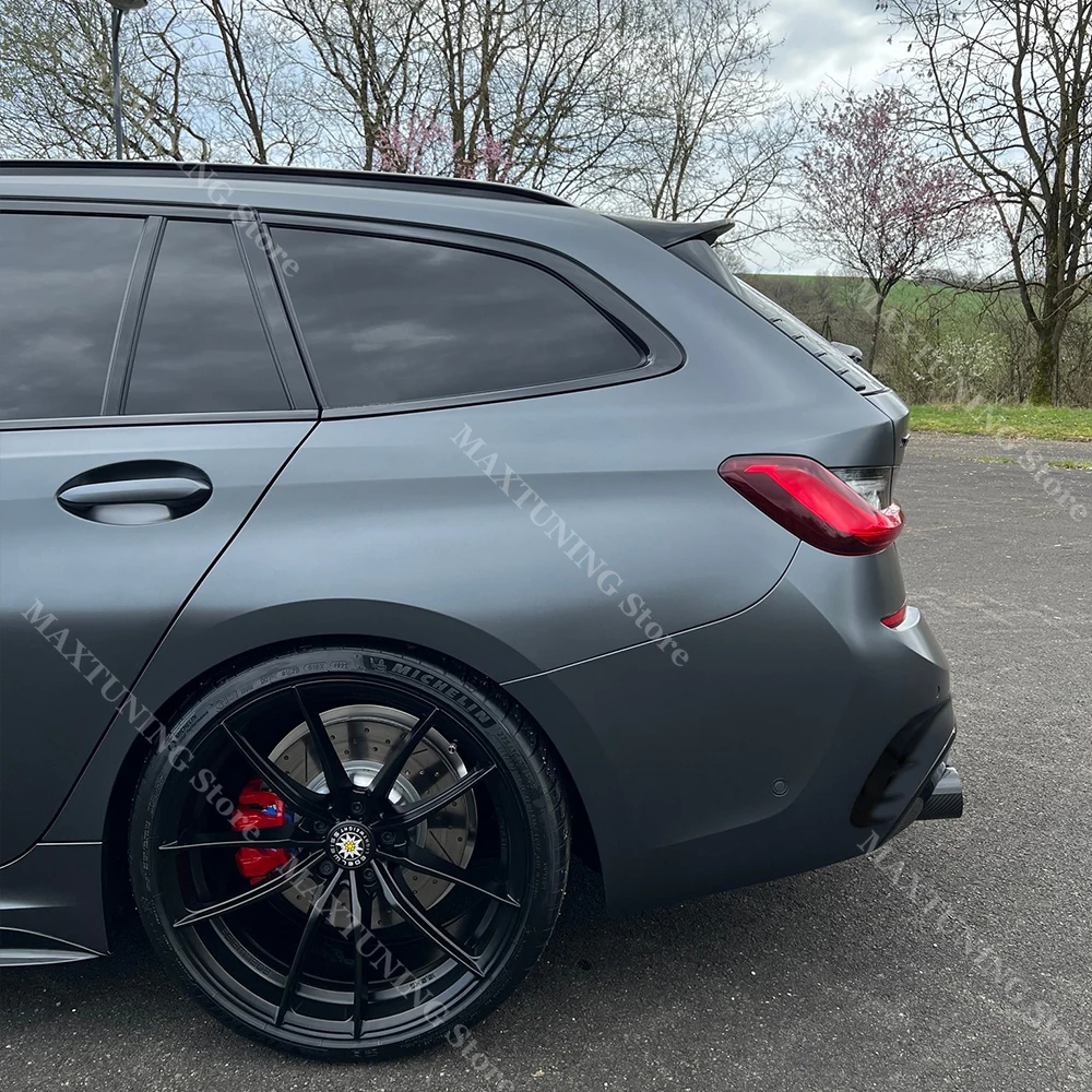 Rear Trunk Window Side Wing Spoiler and Rear Bumper Air Vent Canards Splitter Cover