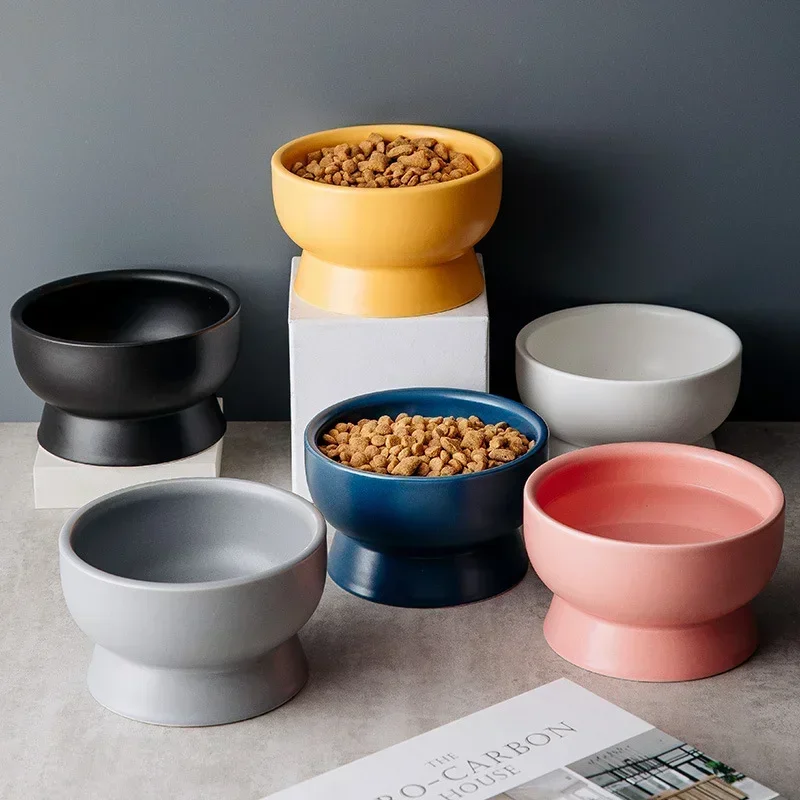 Cat Food Water Bowls Nordic Style Pet Ceramics Feeding Dishes Puppy Kitten Neck Guard Matte Pottery Bowl Dog Eating Accessories Cat Food Water Bowls Nordic Style Pet Ceramics Feeding Dishes Puppy Kitten Neck Guard Matte Pottery Bowl Dog Eating Accessories