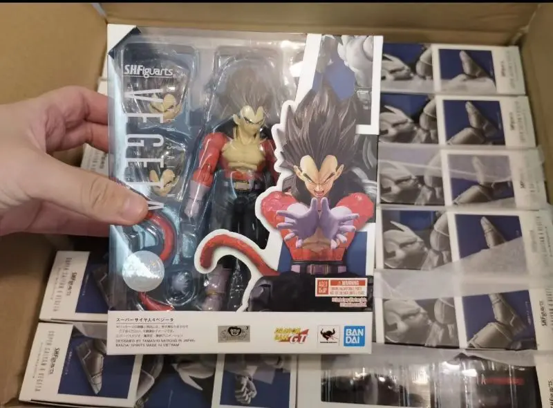 

In Stock 13Cm Bandai Dragon Ball Gt SHF Vegeta Super Saiyan 4 Original Anime Figure Action Figures Collection Model Toys