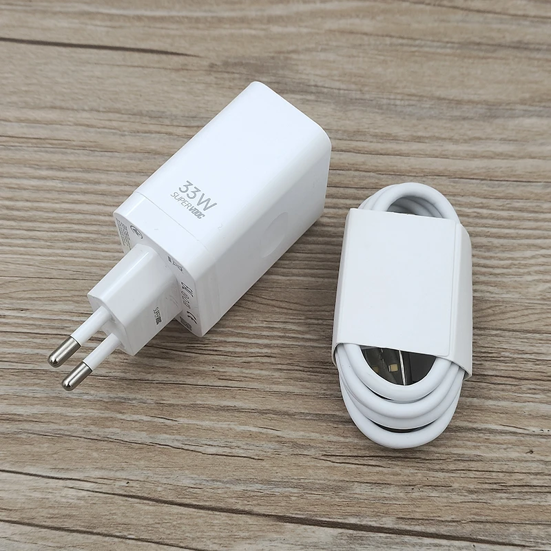 33W OPPO Supervooc EU Fast Charger with USB Type C Cable