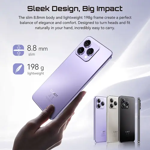 Cubot Smartphone Android 15 A40, 12GB RAM+256GB ROM, 6.88-Inch 120Hz Screen,Octa-core, 48MP Camera, 5100mAh Battery,NFC,Face ID - Image 6