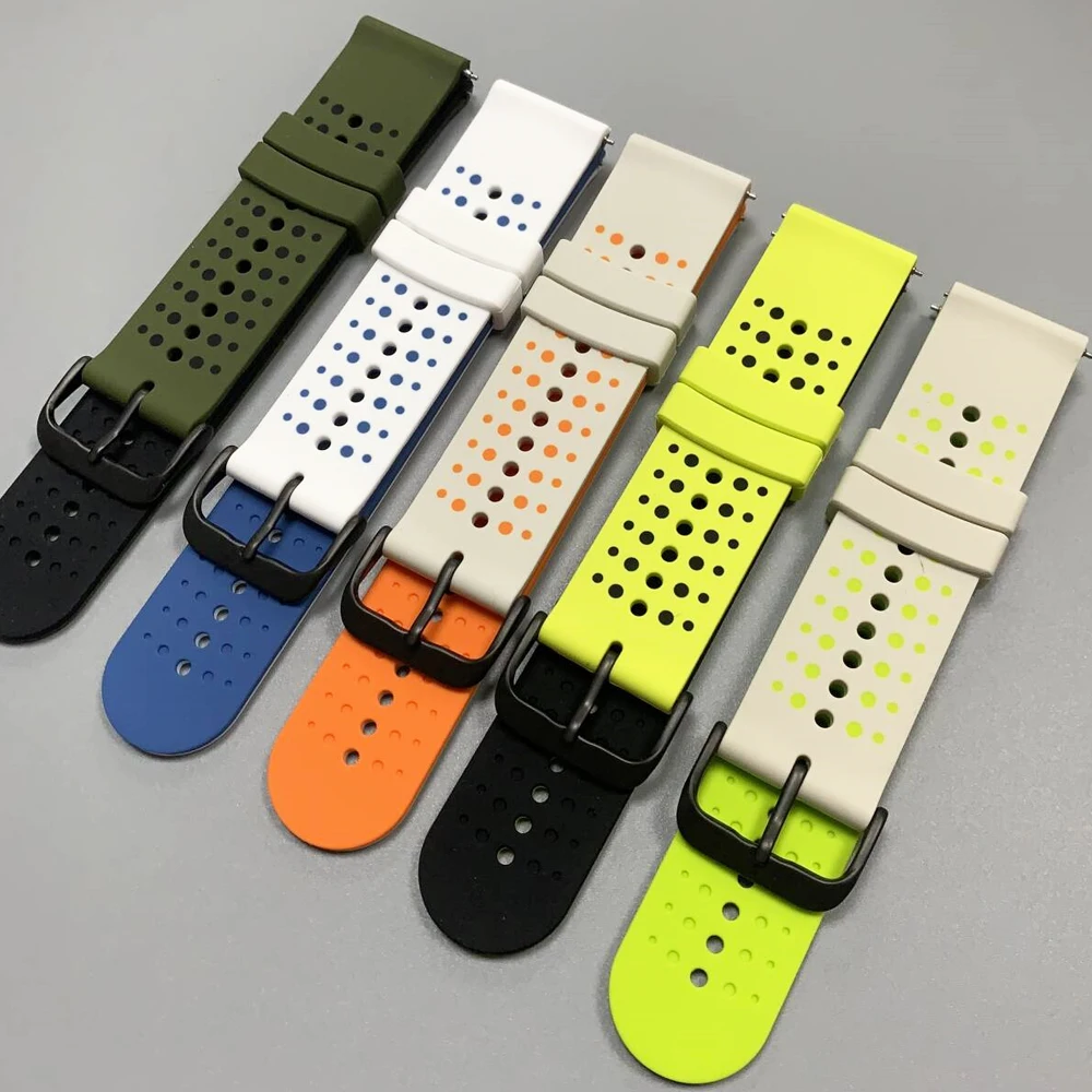 Silicone Sport Strap - Versatile 20mm/22mm Bracelet Accessory