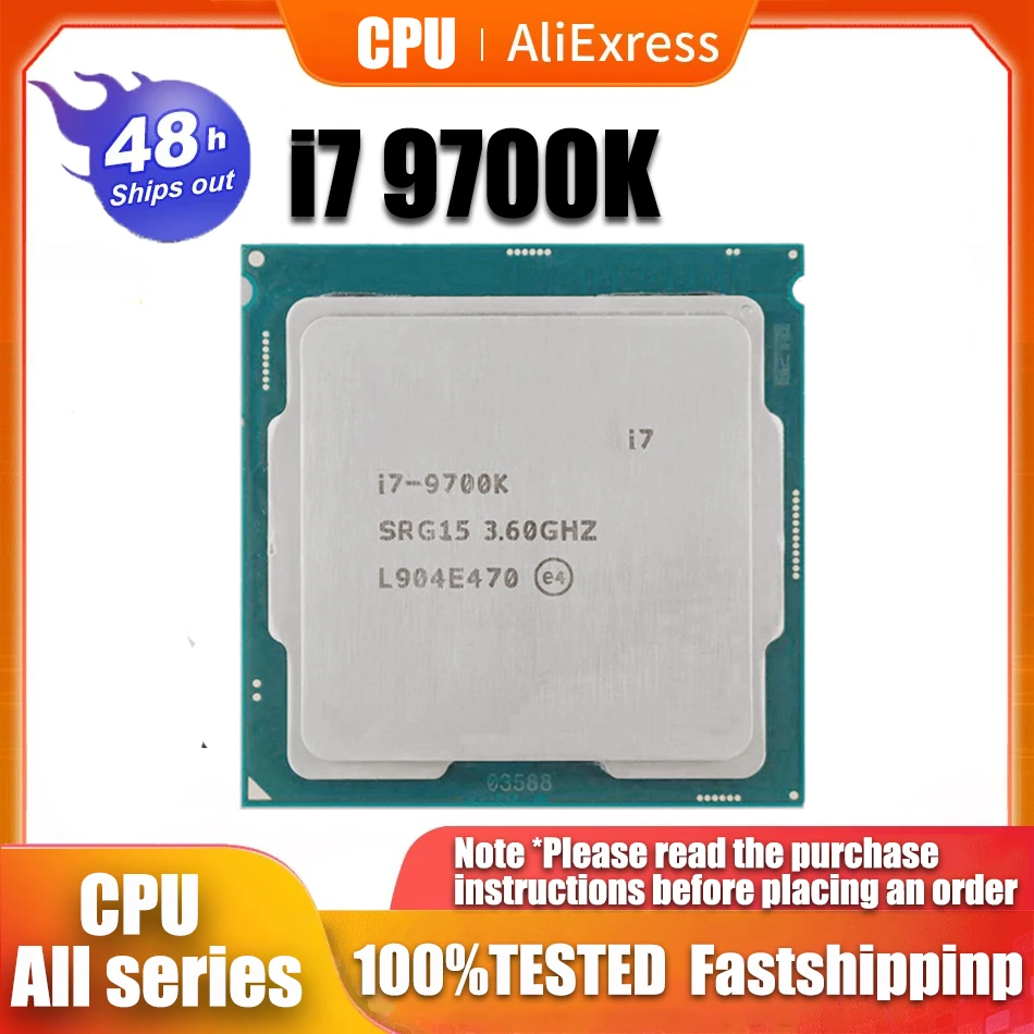 Processore Cpu Intel Core I7 9700K 3.6 Ghz A Otto Core A Otto Thread Usato 12M 95W Lga 1151