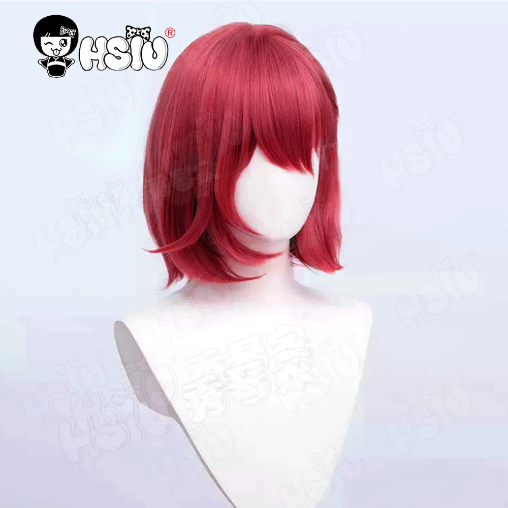 Shirayuki Cosplay Wig HSIU 35CM Bright red short hair Synthetic