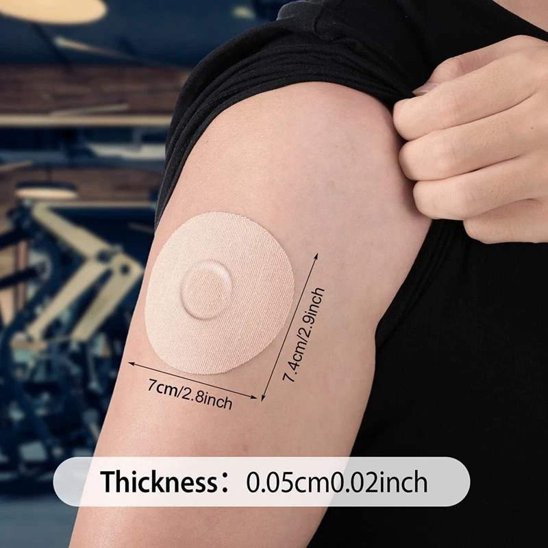 30 Pcs Adhesive Breathable Dynamic Blood Glucose Meter Sensor Adhesive Patch Sports Anti-Slip Fixed Patch 7.5Cm