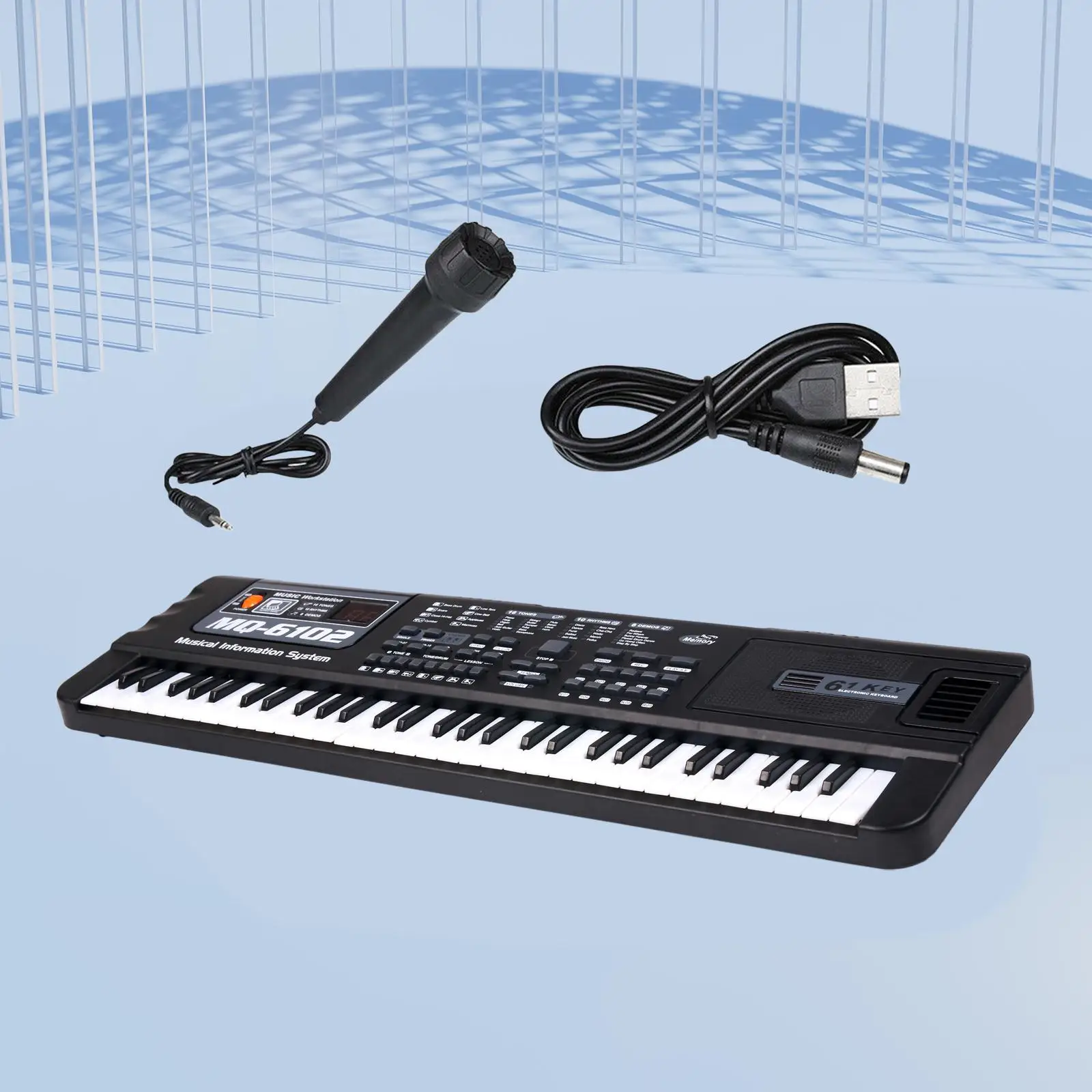 61 Key Electronic Keyboard Multifunctional with Mic Keyboard Piano for Stage