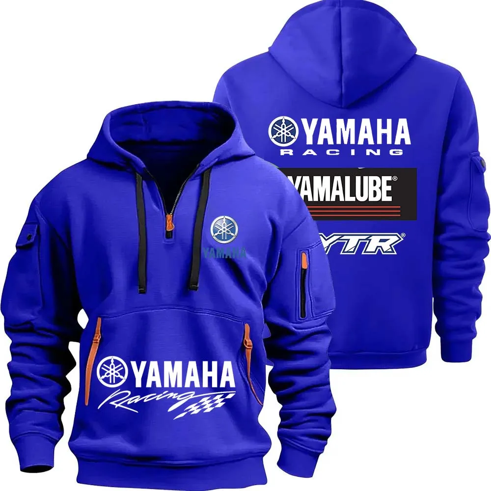 Yamaha YamaLube Logo Motorcycle Racing Team Men Half Zipper Hoodie Spring Male Sweatshirt Fashion Sports Men's Pullover Clothes - Blog Article