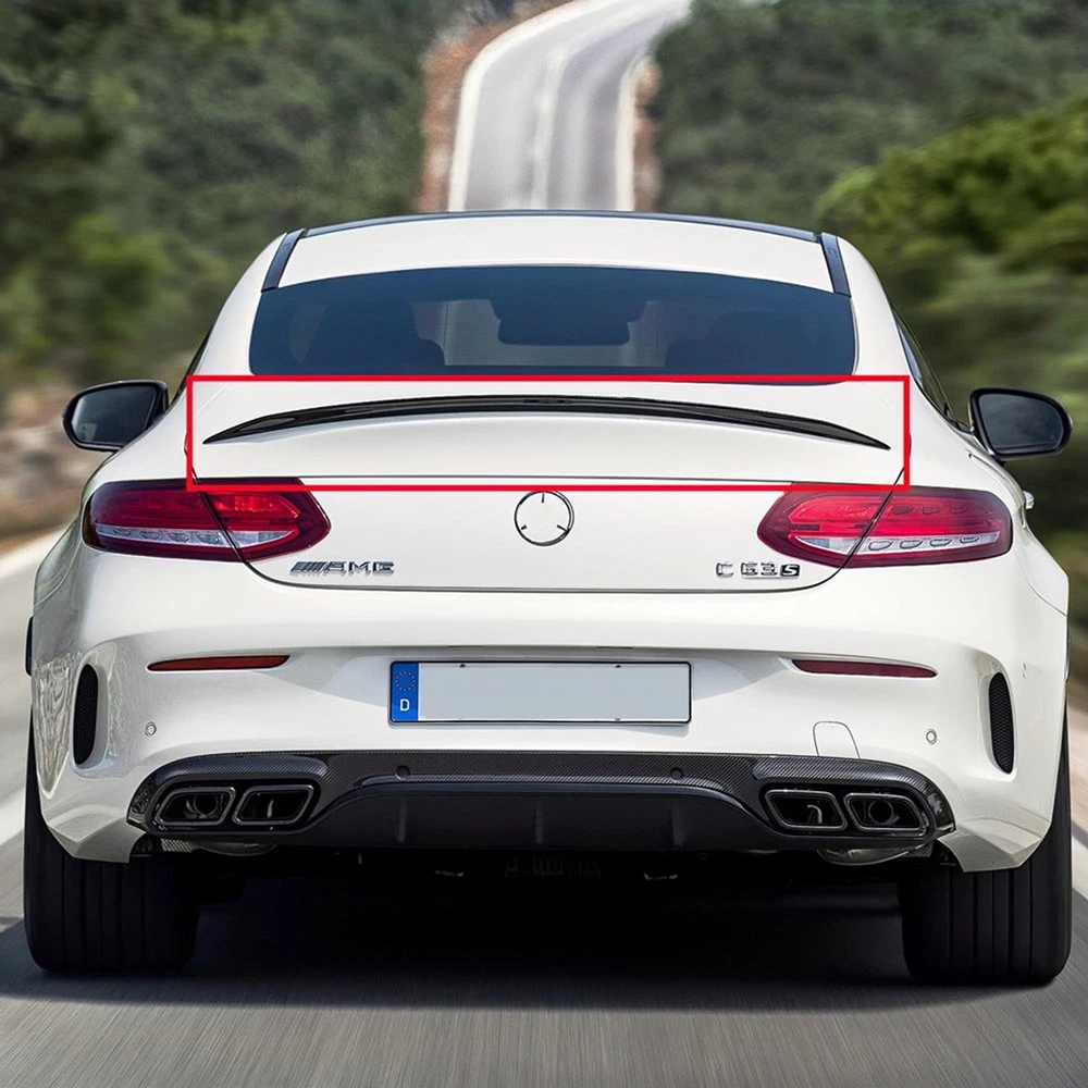 Rear Trunk Spoiler Wings For Mercedes C Class C205 Coupe C43 C63 AMG