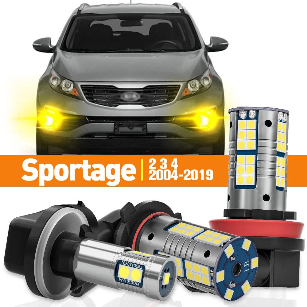 

2pcs LED Fog Light For Kia Sportage 2 3 4 2004-2019 2008 2009 2010 2011 2012 2013 2014 2015 2016 2017 Accessories Canbus Lamp