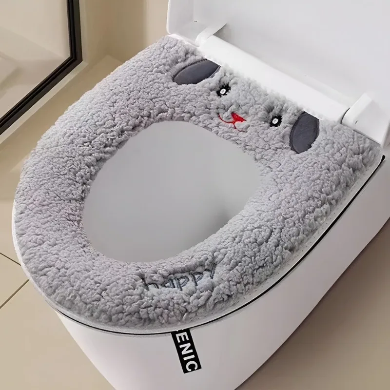 USB Comfortable Washable Toilet Cashmere Heating Seat Cover Pad Warmer For Bathroom Easy Installation WaterProof heated seat pad