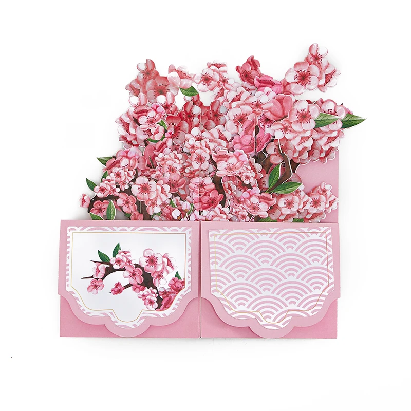 Butterflies Flower Pop Up Cards Paper Flower Bouquet Card Box 3D Popup Greeting Cards Valentine's Day Mother's Day