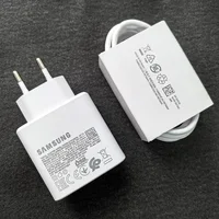 For Samsung 45W Super Fast Charger EU Adapter 1.8M 5A Type C Cable Galaxy S25 S24 S23 Ultra Plus FE Edge Fold FLip 6 5 A55 A36 2