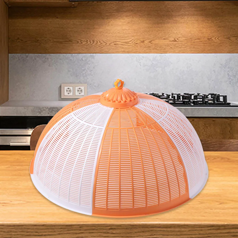 Practical Round Dish Cover Splicable Insect-proof Meal Cover Breathable Plastic Dish Protector Vegetable