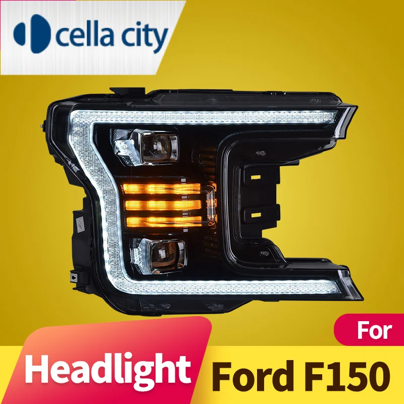 

Headlight Assembly for Ford F150 Full LED light source LED daytime running light LED turn signal LED low beam LED high beam