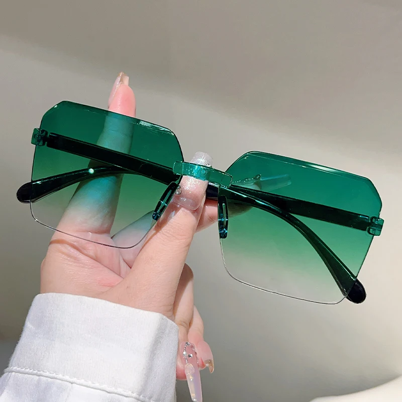 KAMMPT Quadratische Sonnenbrille für Herren, 2025, neue Mode, Vintage-Farbverlauf, Outdoor-Casual-Sonnenbrille, Damen, trendige, mehrfarbige Dekor-Sonnenbrille
