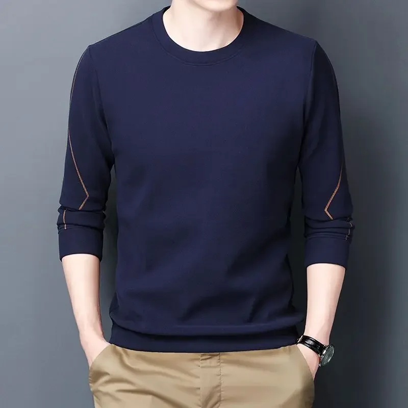 thumbnail image 1 of Camiseta para hombre, sudadera ajustada de manga larga, corte ajustado, ropa de diseñador XXL, 2024, ropa social XL Y2k, jerseys para hombre, 1 of 5