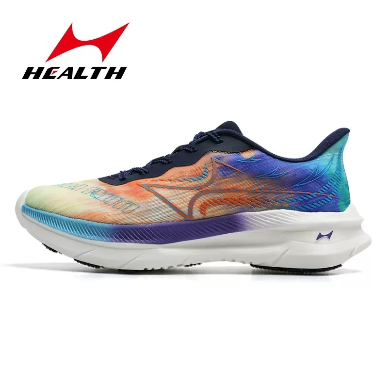 

Health Men Nylon Carbon Fiber Professional Marathon Shoes Breathable Ultra Light Track Field Kilometer Race Running Sneakers