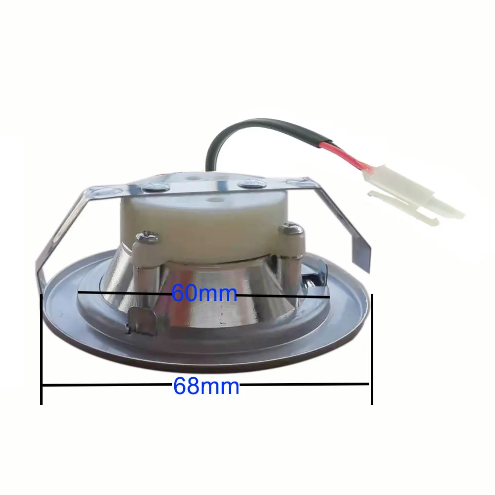 Kitchen Smoke Exhauster Light 2-Pack DC 12V 1.5W 68mm Stove Cabinet Smoke Vent Extractor Bulb 6000K