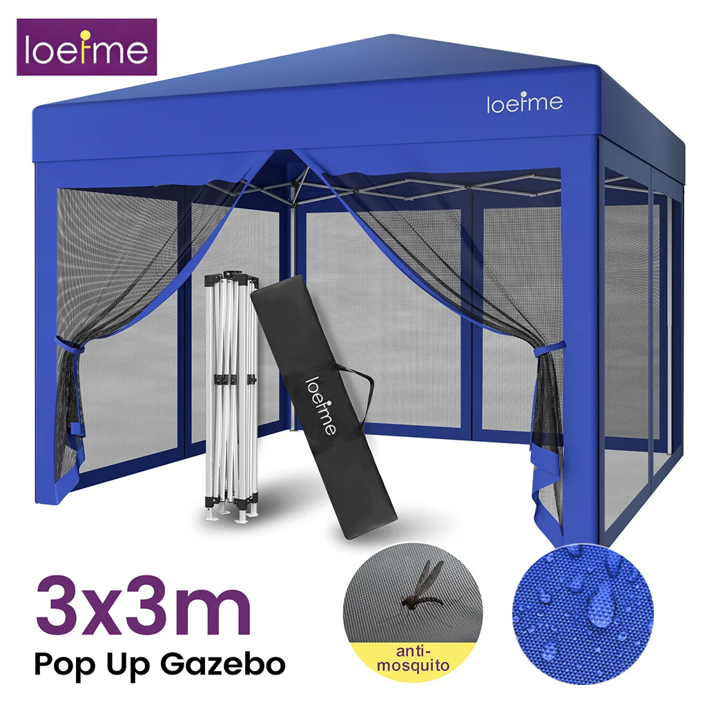 Namiot typu pop-up LOEFME 3x3M z siatkowymi ściankami z EU za $88.6 / ~332zł