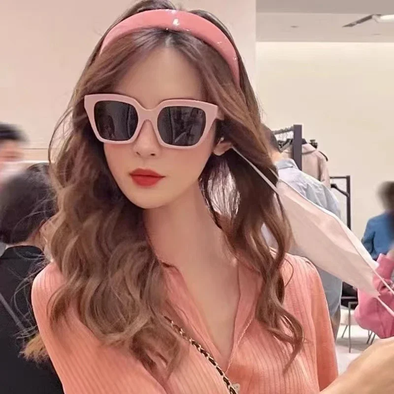 

Square Pink Sunglasses For Women With A Sense Of Luxury Internet Famous Sunglasses With Large Frames For Slimming
